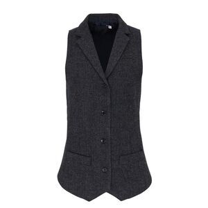 Premier Womens/Ladies Herringbone Waistcoat / Dark Gray